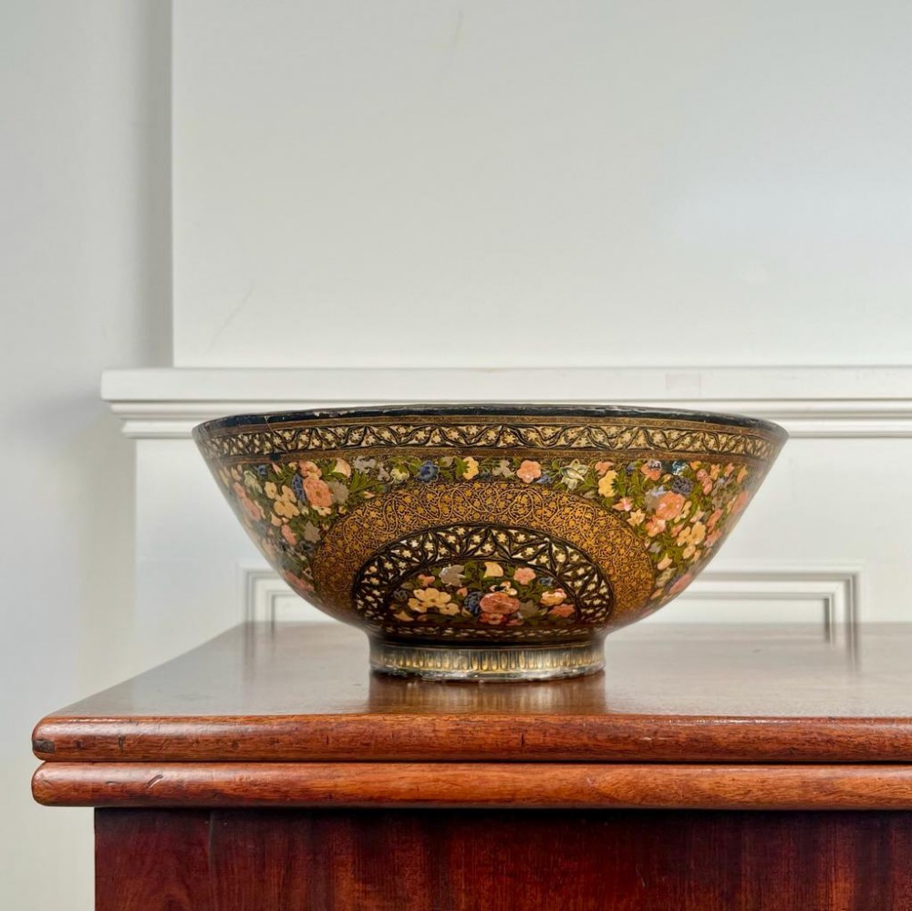 Large Edwardian Kashmiri Bowl