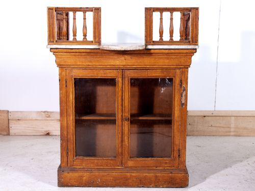 19th century marble top counter - CATEGORY: ANTIQUE CABINETS - DATED 19TH CENTURY