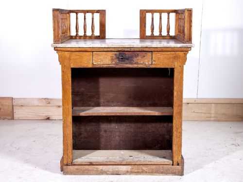 19TH CENTURY MARBLE TOP COUNTER - ADDITIONAL PHOTO 2