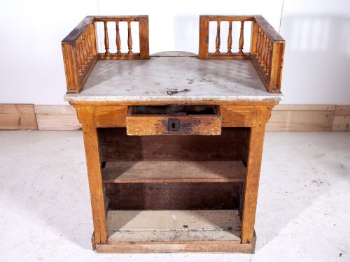 19TH CENTURY MARBLE TOP COUNTER - ADDITIONAL PHOTO 4