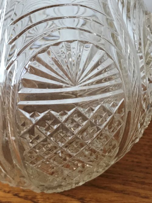 A BEAUTIFUL STERLING SILVER CUT GLASS CLARET SHEFFIELD 1894 - ADDITIONAL PHOTO 1