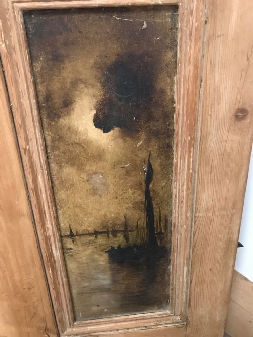 VICTORIAN PAINTED PANEL DOOR IN DUTCH NOCTURNE STYLE - ADDITIONAL PHOTO 6