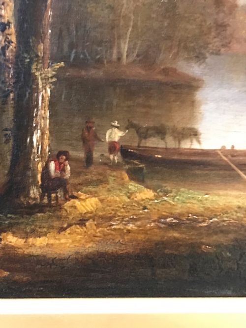 ANTIQUE OIL ON BOARD BY THOMAS ALLOM 18041872 LAKE WINDERMERE - ADDITIONAL PHOTO 3