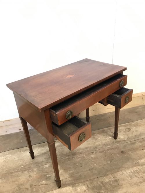LATE 19TH CENTURY SHERATON REVIVAL KNEEHOLE DESK - ADDITIONAL PHOTO 4