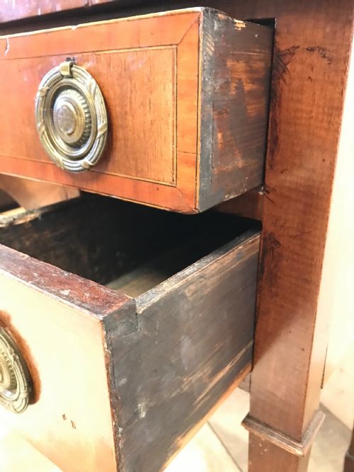 LATE 19TH CENTURY SHERATON REVIVAL KNEEHOLE DESK - ADDITIONAL PHOTO 9