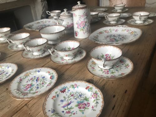 EXTENSIVE COALPORT PEMBROKE PATTERN TEA SET C 1900 42 PIECES - ADDITIONAL PHOTO 8