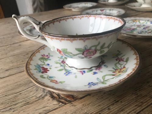 EXTENSIVE COALPORT PEMBROKE PATTERN TEA SET C 1900 42 PIECES - ADDITIONAL PHOTO 10