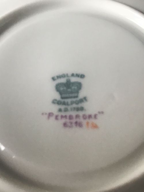 EXTENSIVE COALPORT PEMBROKE PATTERN TEA SET C 1900 42 PIECES - ADDITIONAL PHOTO 11
