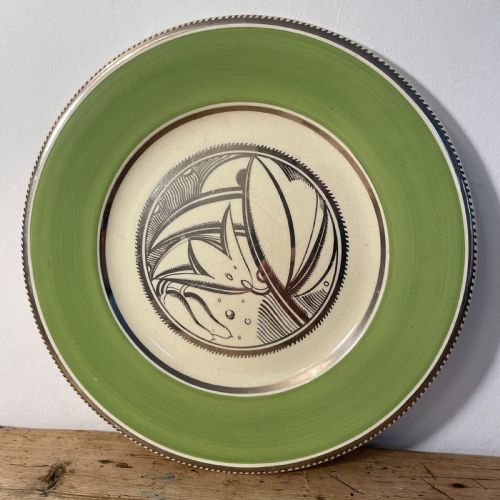 susie cooper art deco cabinet plate - CATEGORY: ANTIQUE PLATES - DATED 1930