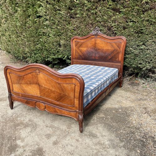 ANTIQUE FRENCH LOUIS XV STYLE DOUBLE BED C1890 - ADDITIONAL PHOTO 5