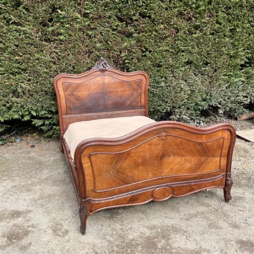 ANTIQUE FRENCH LOUIS XV STYLE DOUBLE BED C1890 - ADDITIONAL PHOTO 7