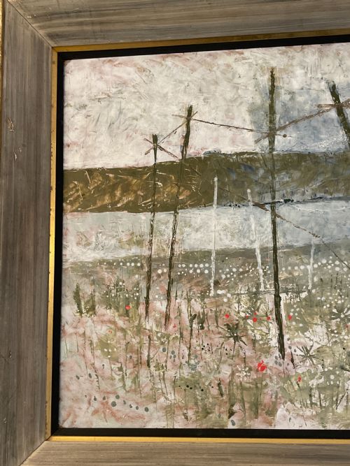 BATTLEFIELD LANDSCAPE WITH POPPIES BY TALBOT HICKS 1959 - ADDITIONAL PHOTO 2