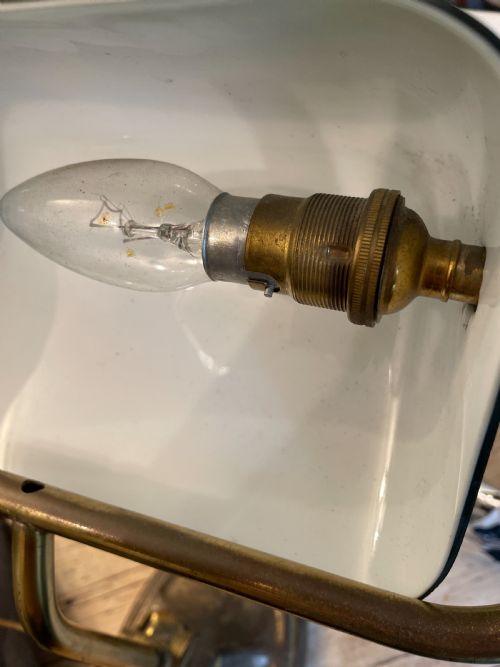EARLY 20THC BRASS BANKERSDESK LAMP - ADDITIONAL PHOTO 9