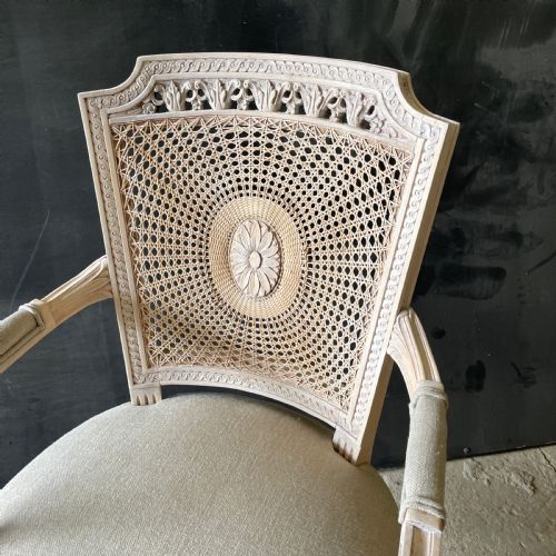 EARLY 20THC FRENCH COLONIAL FAUTEUIL ARMCHAIR REUPHOLSTERED - ADDITIONAL PHOTO 2