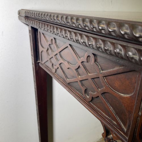 AN ENGLISH CHINESE CHIPPENDALE STYLE MAHOGANY TEA TABLE C1890 - ADDITIONAL PHOTO 5