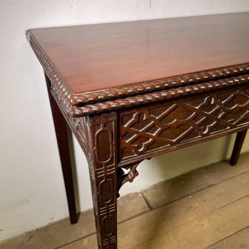 AN ENGLISH CHINESE CHIPPENDALE STYLE MAHOGANY TEA TABLE C1890 - ADDITIONAL PHOTO 6