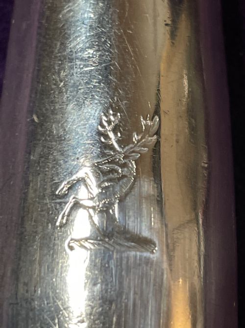 GEORGE II SILVER MARROW SCOOP BY EBENEZER COKER 1750 - ADDITIONAL PHOTO 4