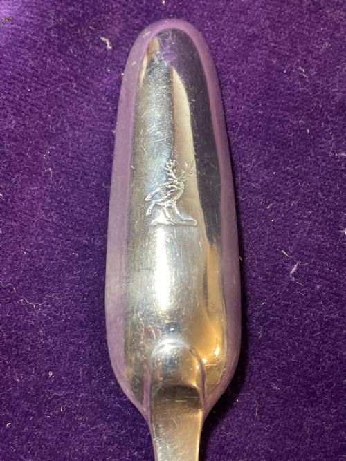 GEORGE II SILVER MARROW SCOOP BY EBENEZER COKER 1750 - ADDITIONAL PHOTO 5