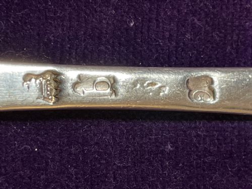 GEORGE II SILVER MARROW SCOOP BY EBENEZER COKER 1750 - ADDITIONAL PHOTO 7