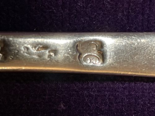 GEORGE II SILVER MARROW SCOOP BY EBENEZER COKER 1750 - ADDITIONAL PHOTO 9