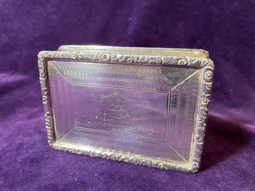 LARGE SILVER SNUFF BOX GEORGE UNITE 1900 MILITARY INTEREST QUEENS REGIMENT - ADDITIONAL PHOTO 12