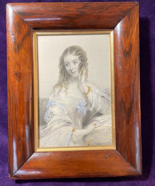 COUNTESS OF DUNRAVEN AFTER JOHN HAYTER HAND COLOURED ENGRAVING C 1841 - ADDITIONAL PHOTO 1