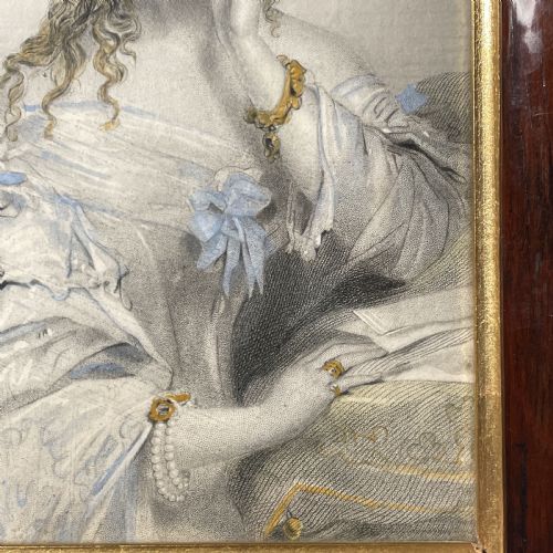 COUNTESS OF DUNRAVEN AFTER JOHN HAYTER HAND COLOURED ENGRAVING C 1841 - ADDITIONAL PHOTO 2
