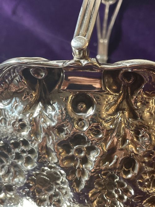 VICTORIAN SILVER BASKET HORACE WOODWARD CO EDGAR FINLEY HUGH TAYLOR 1890 - ADDITIONAL PHOTO 3