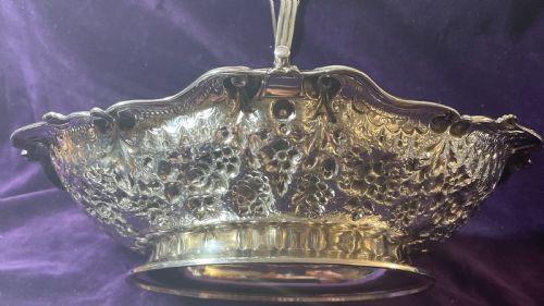 VICTORIAN SILVER BASKET HORACE WOODWARD CO EDGAR FINLEY HUGH TAYLOR 1890 - ADDITIONAL PHOTO 4