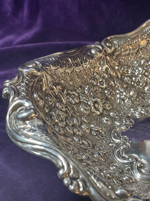 VICTORIAN SILVER BASKET HORACE WOODWARD CO EDGAR FINLEY HUGH TAYLOR 1890 - ADDITIONAL PHOTO 6