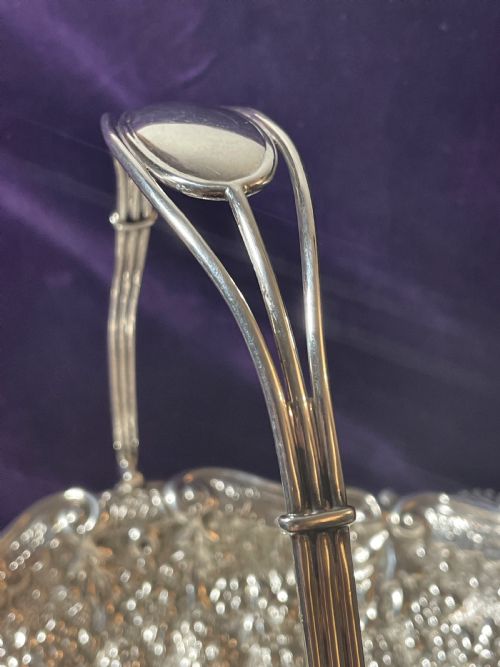VICTORIAN SILVER BASKET HORACE WOODWARD CO EDGAR FINLEY HUGH TAYLOR 1890 - ADDITIONAL PHOTO 7