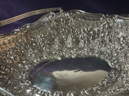 VICTORIAN SILVER BASKET HORACE WOODWARD CO EDGAR FINLEY HUGH TAYLOR 1890 - ADDITIONAL PHOTO 10