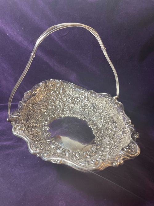 VICTORIAN SILVER BASKET HORACE WOODWARD CO EDGAR FINLEY HUGH TAYLOR 1890 - ADDITIONAL PHOTO 8