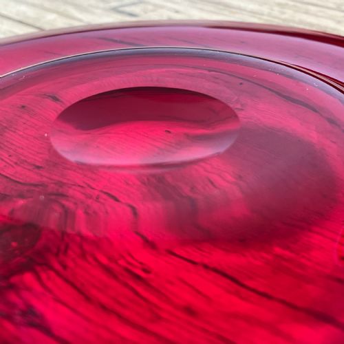 SET OF SIX EARLY 19TH C RUBY GLASS SIDE PLATES - ADDITIONAL PHOTO 6