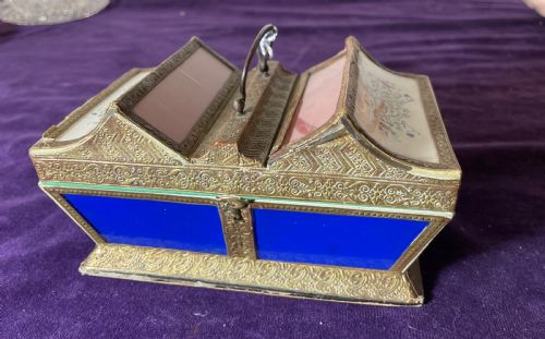 an unusual 18th c italian painted glass casket - CATEGORY: ANTIQUE BOXES - DATED 18TH CENTURY