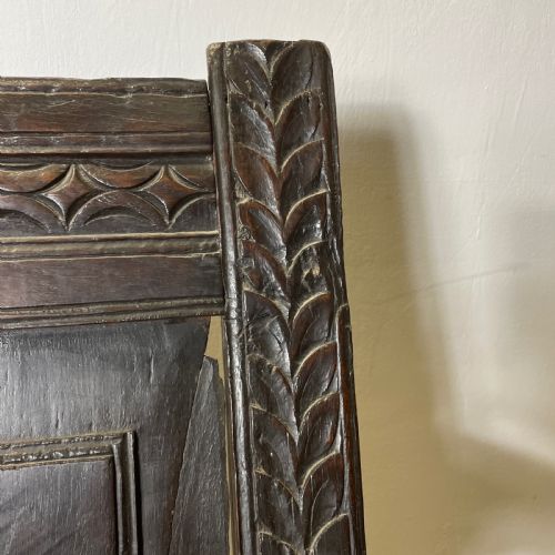 A RARE ORIGINAL 17TH C OAK WAINSCOT CHAIR - ADDITIONAL PHOTO 6