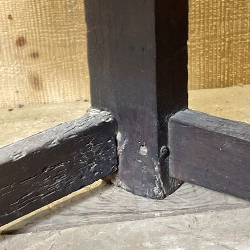 A RARE ORIGINAL 17TH C OAK WAINSCOT CHAIR - ADDITIONAL PHOTO 9