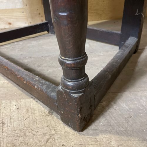 A RARE ORIGINAL 17TH C OAK WAINSCOT CHAIR - ADDITIONAL PHOTO 12