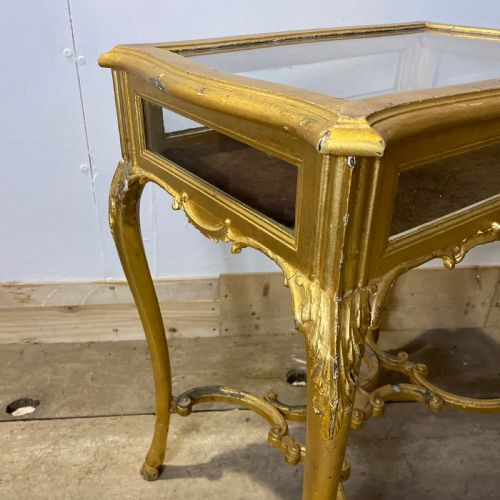 A LATE 19TH C GILTWOOD BIJOUTERIE VITRINE TABLE - ADDITIONAL PHOTO 5