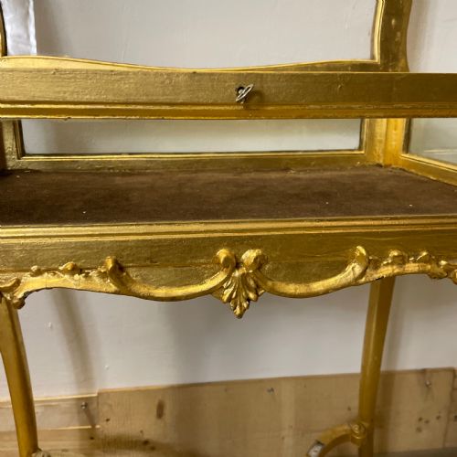 A LATE 19TH C GILTWOOD BIJOUTERIE VITRINE TABLE - ADDITIONAL PHOTO 6