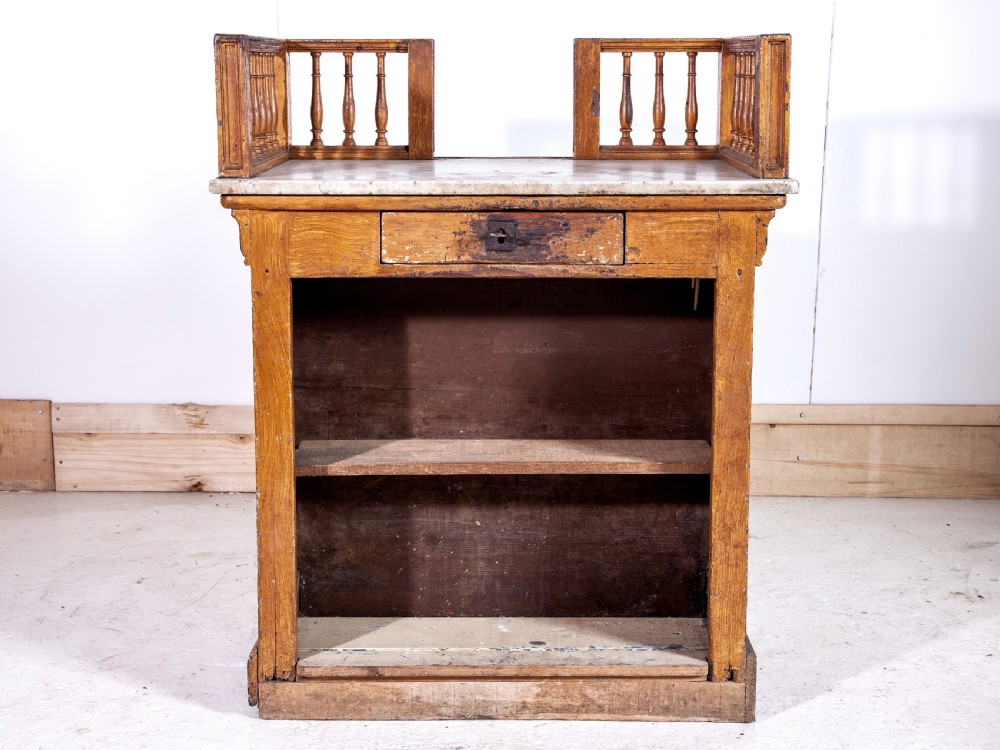 19th century marble top counter  View III