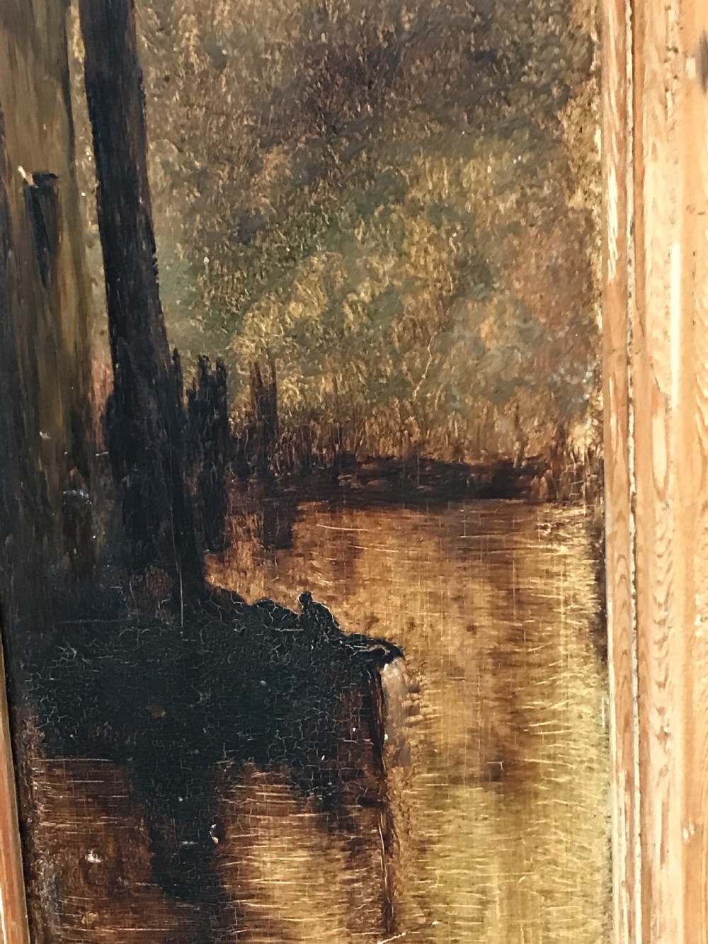 Victorian painted Panel door in Dutch Nocturne style View III