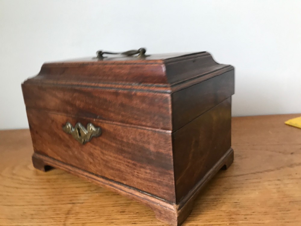 GEORGE III MAHOGANY CHIPPENDALE STYLE TEA CADDY View II