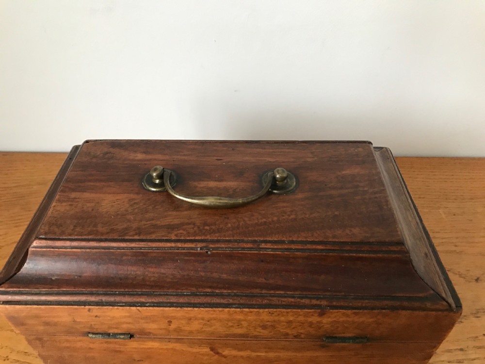 GEORGE III MAHOGANY CHIPPENDALE STYLE TEA CADDY View VI