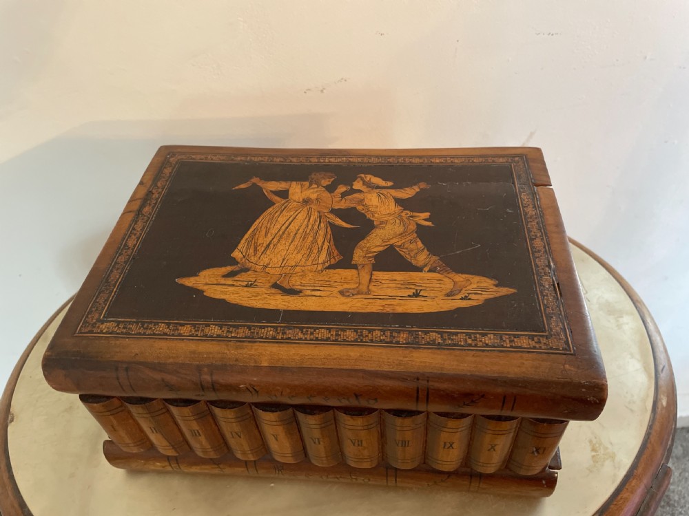 Antique Sorrento Ware marquetry box