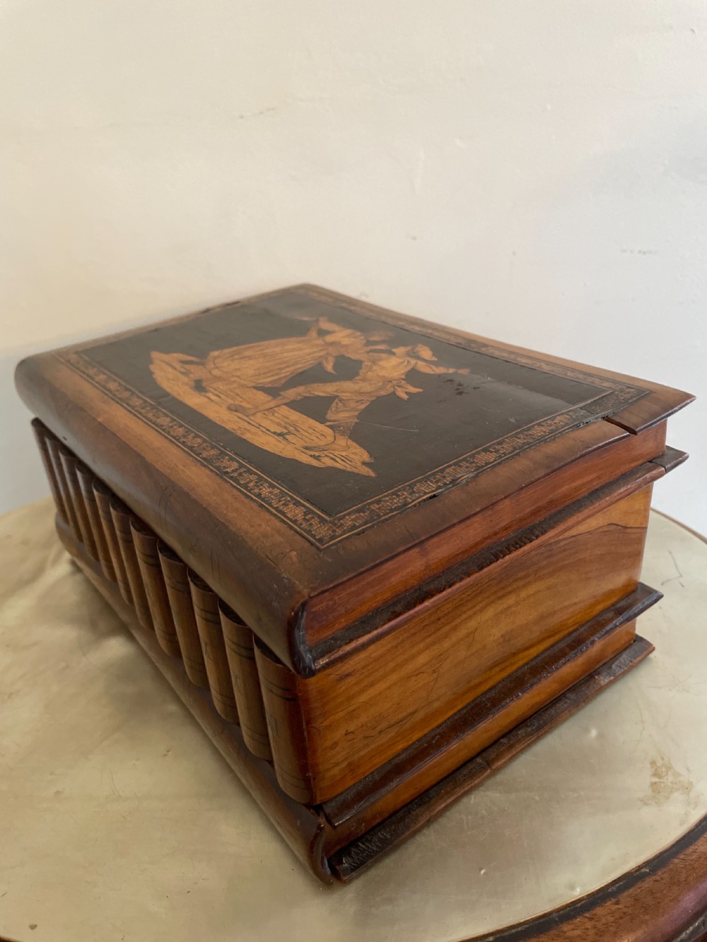 Antique Sorrento Ware marquetry box View III