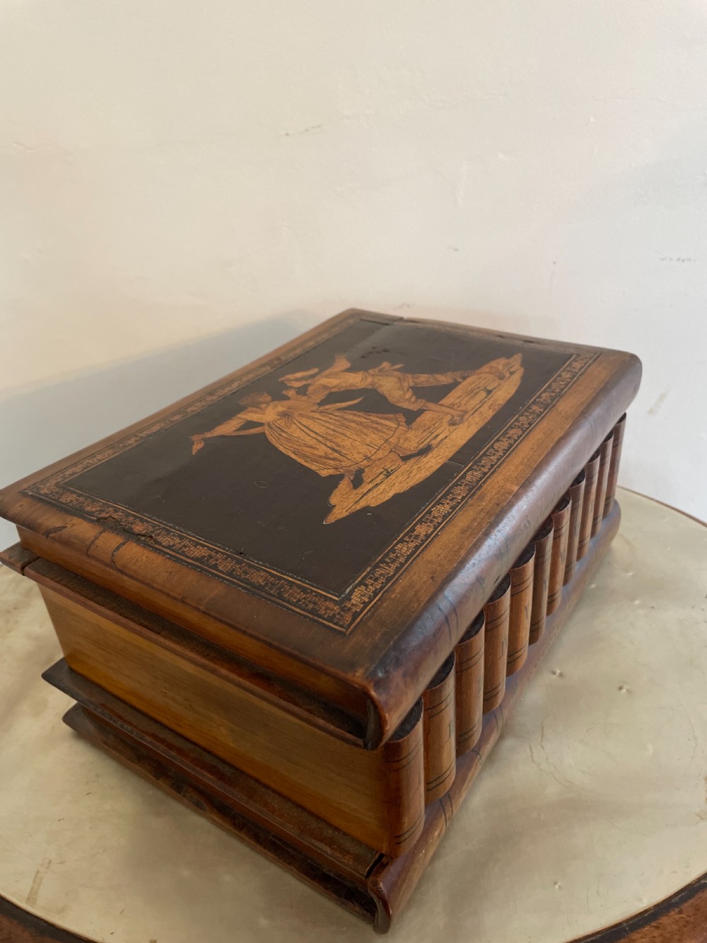 Antique Sorrento Ware marquetry box View IV