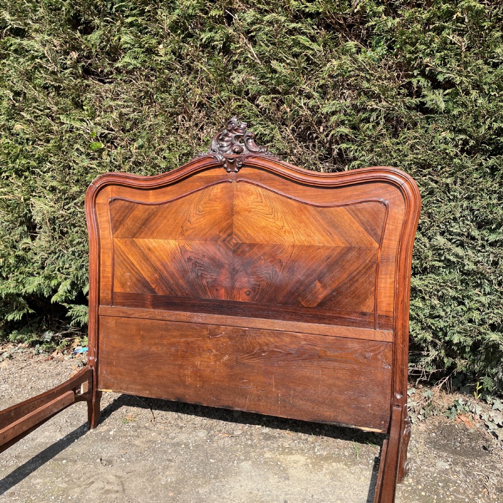Antique French Louis XV style double bed c1890 View III