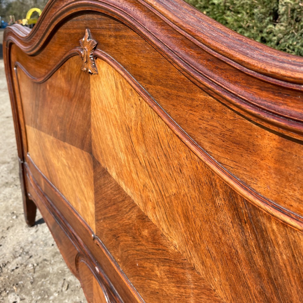 Antique French Louis XV style double bed c1890 View V