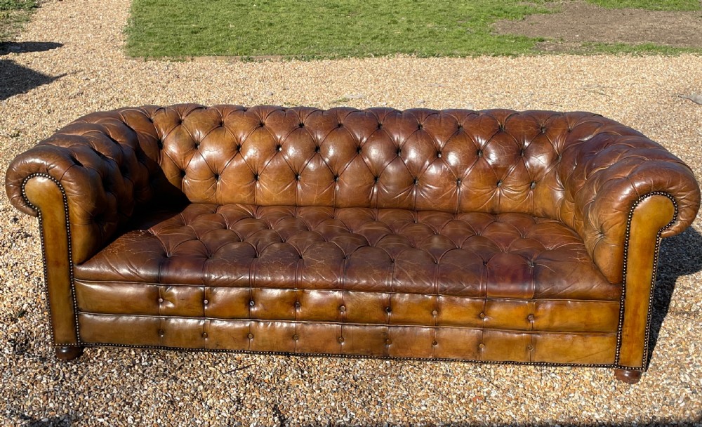 Early 20th Deep Buttoned Chesterfield Sofa